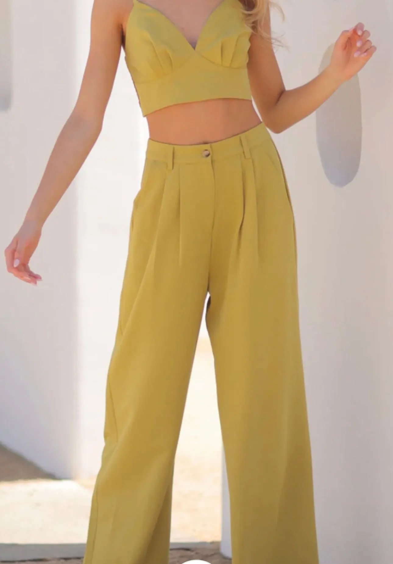 Lime green pant set