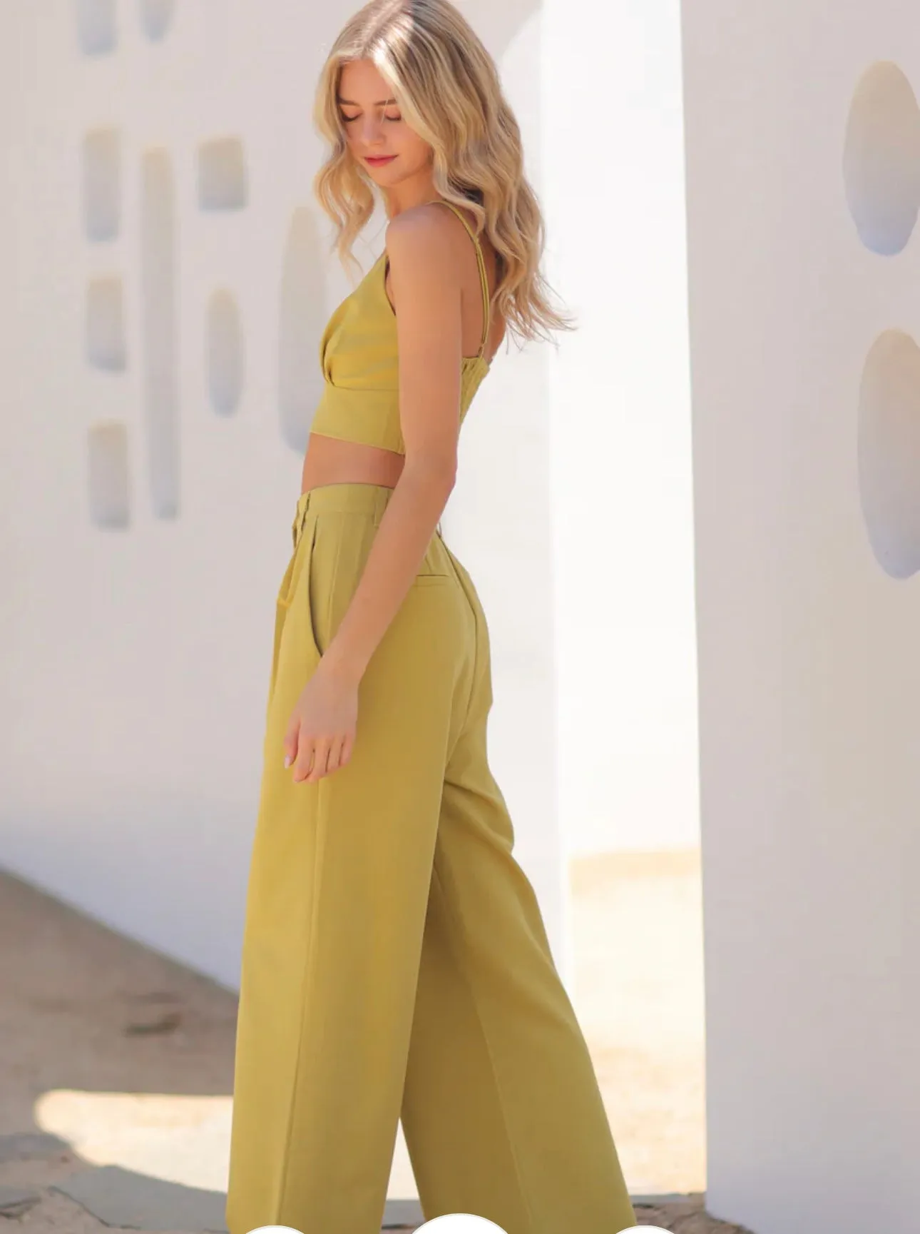 Lime green pant set