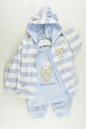 Little Fella Size 0 (6/9 months) Bear and Bunny Outfit