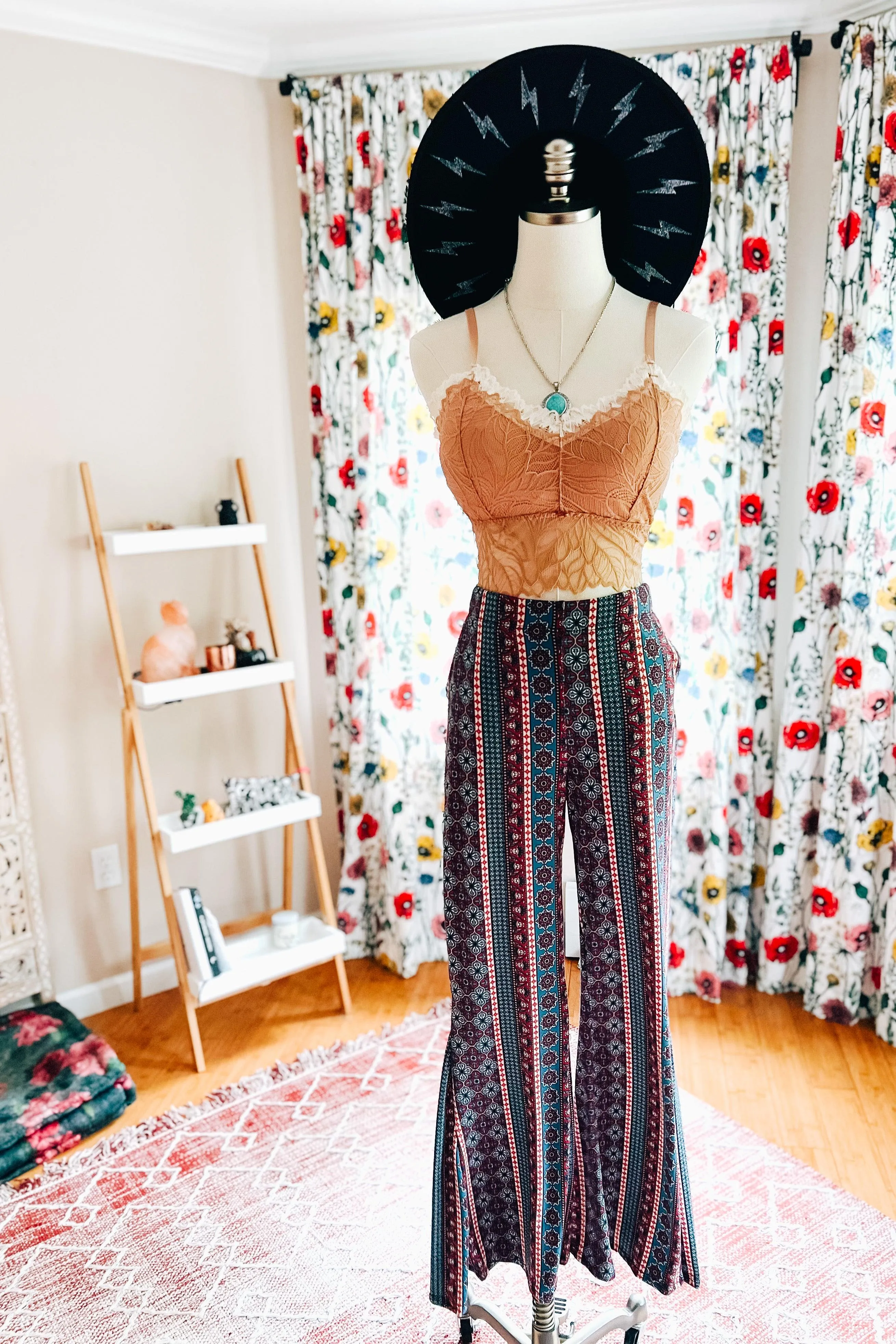 Little Lies Bohemian Print Flared Pants