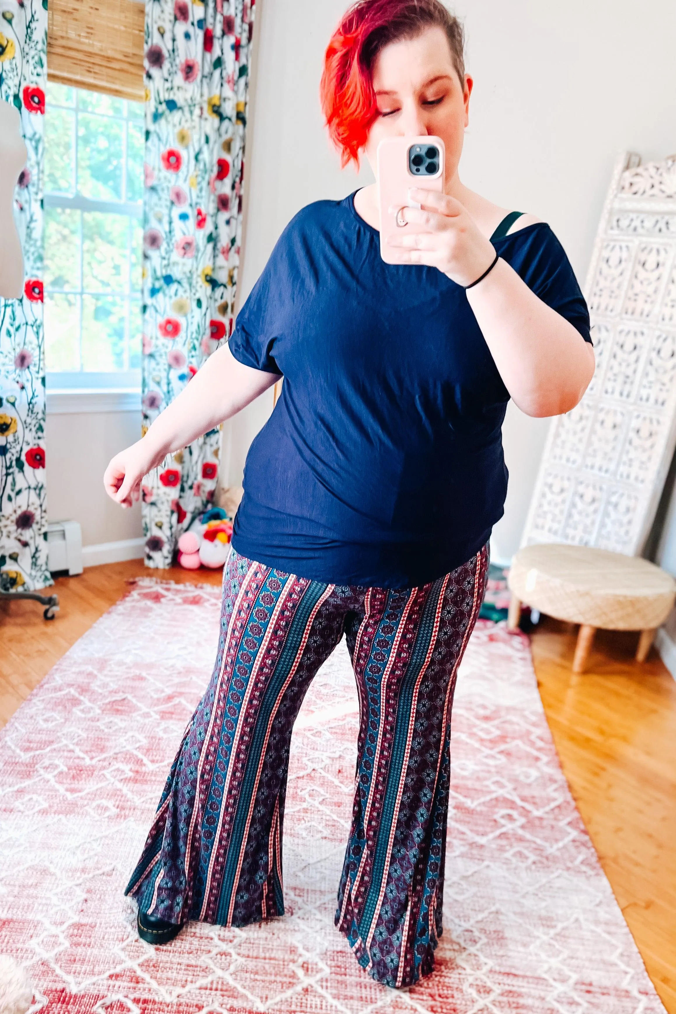Little Lies Bohemian Print Flared Pants