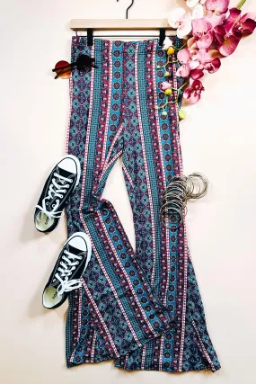 Little Lies Bohemian Print Flared Pants