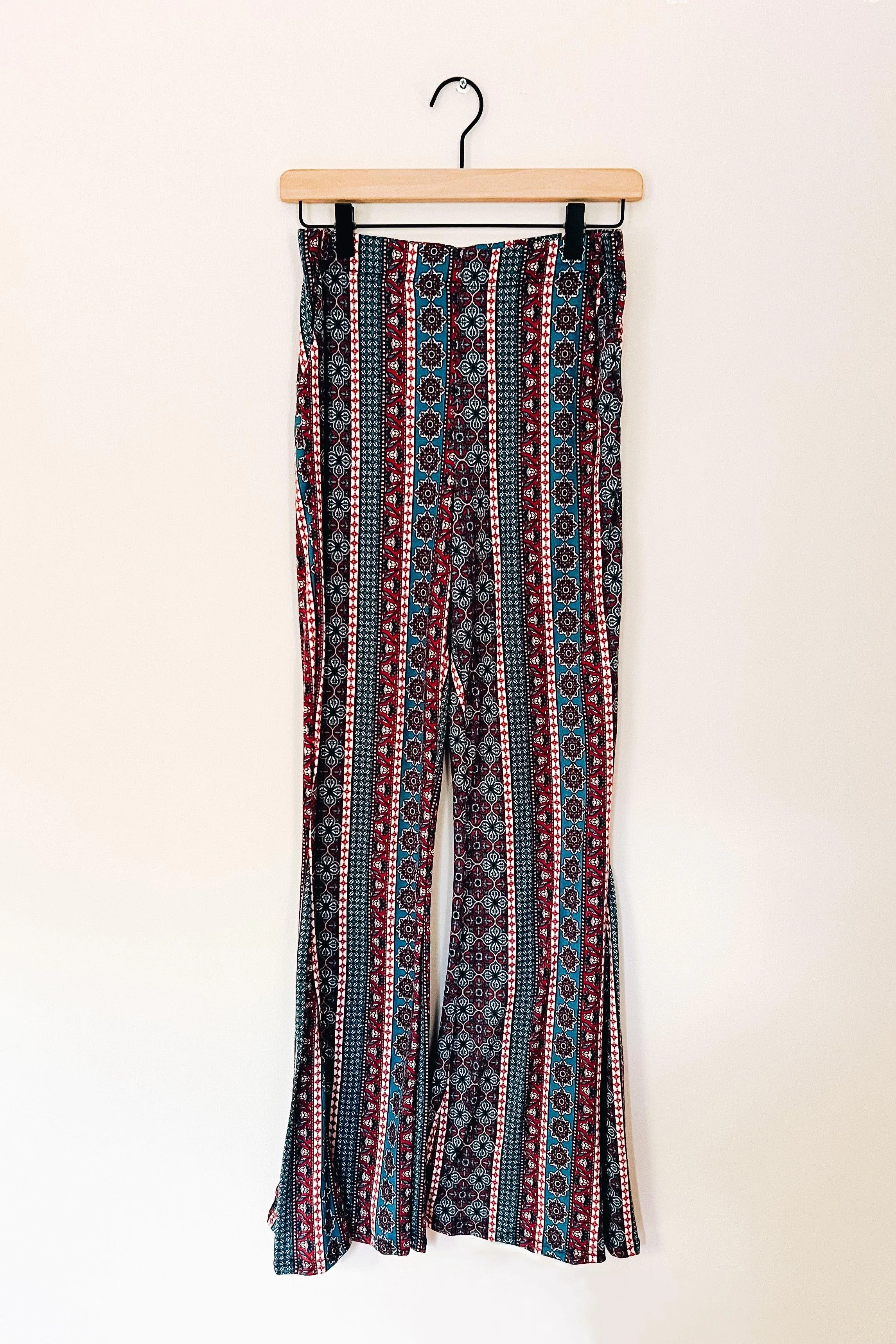 Little Lies Bohemian Print Flared Pants