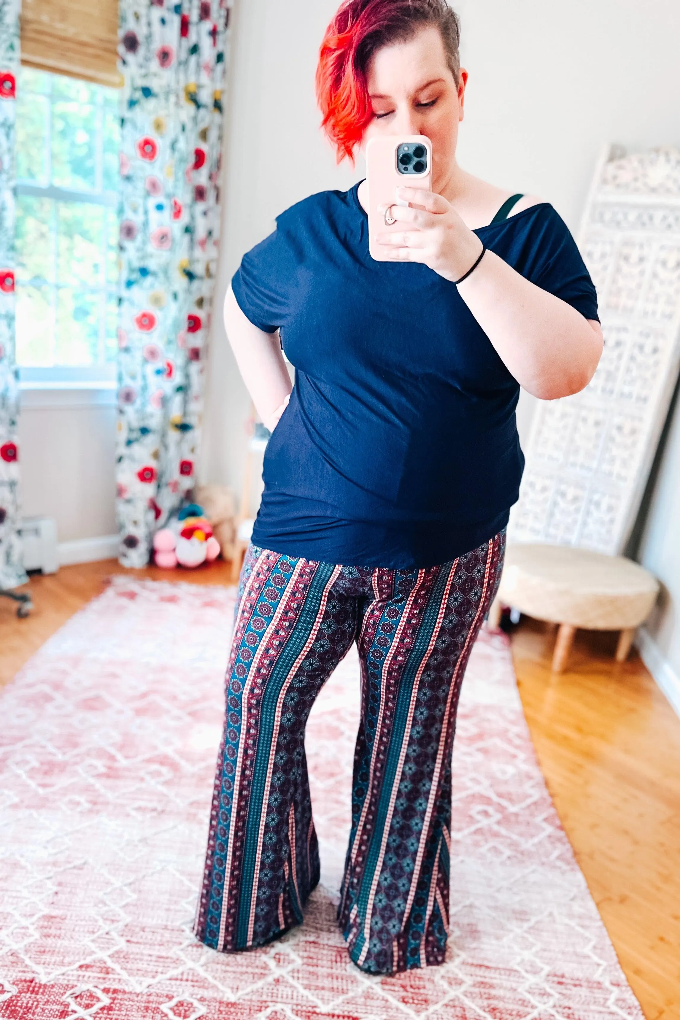 Little Lies Bohemian Print Flared Pants