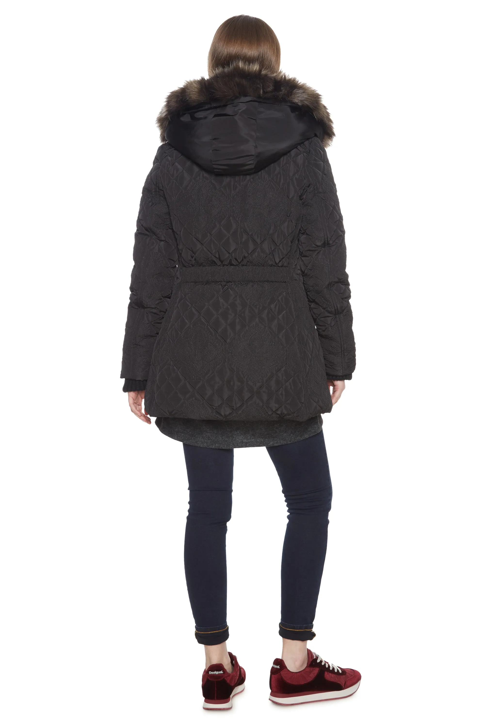 Maca Padded Quilted Coat Jacket Desigual Style 18WWEW30