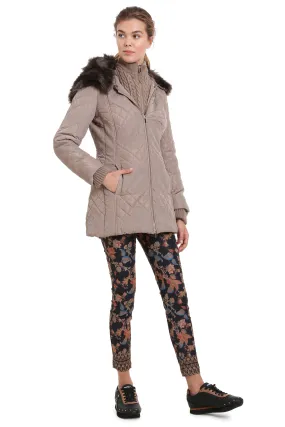 Maca Padded Quilted Coat Jacket Desigual Style 18WWEW30