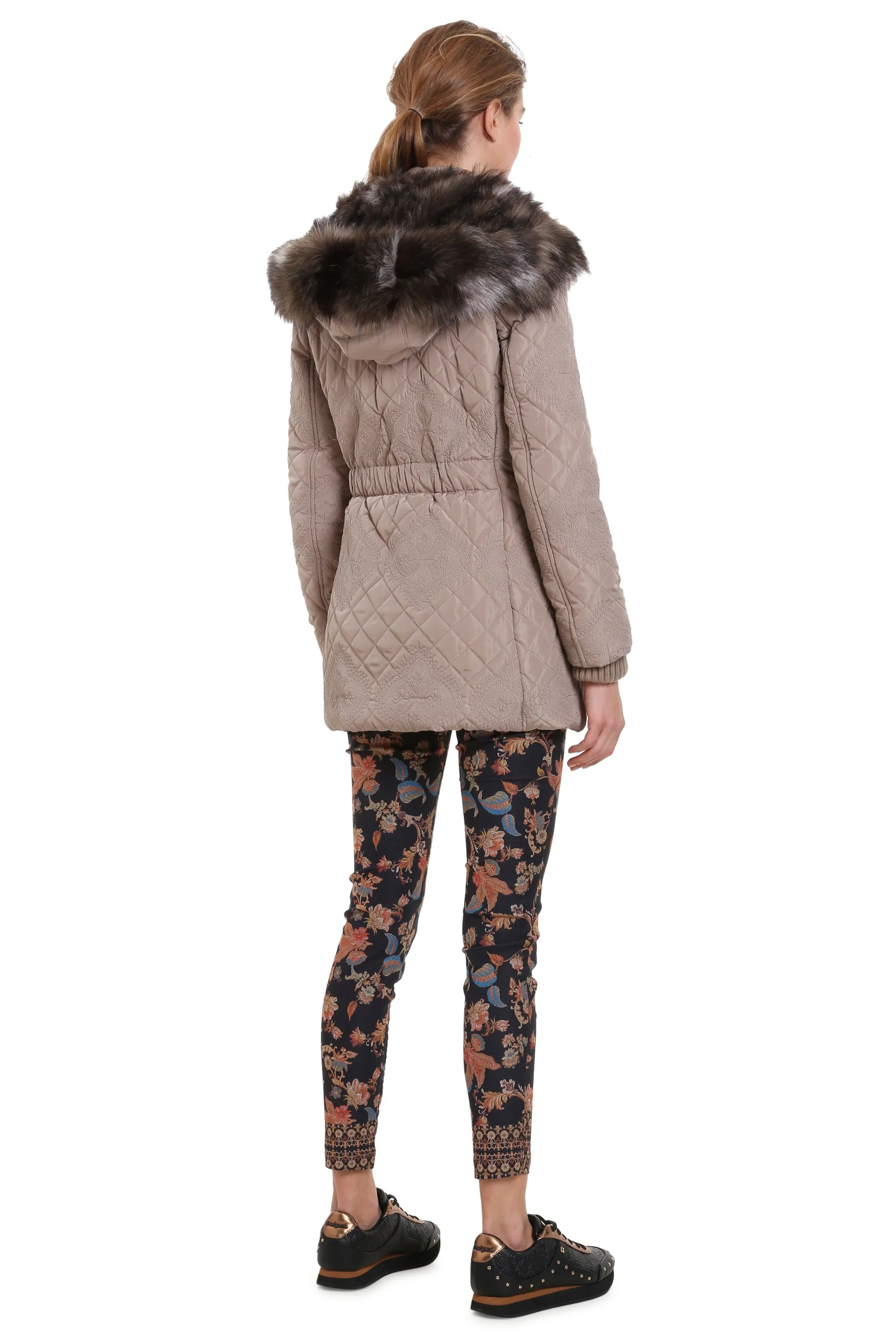 Maca Padded Quilted Coat Jacket Desigual Style 18WWEW30