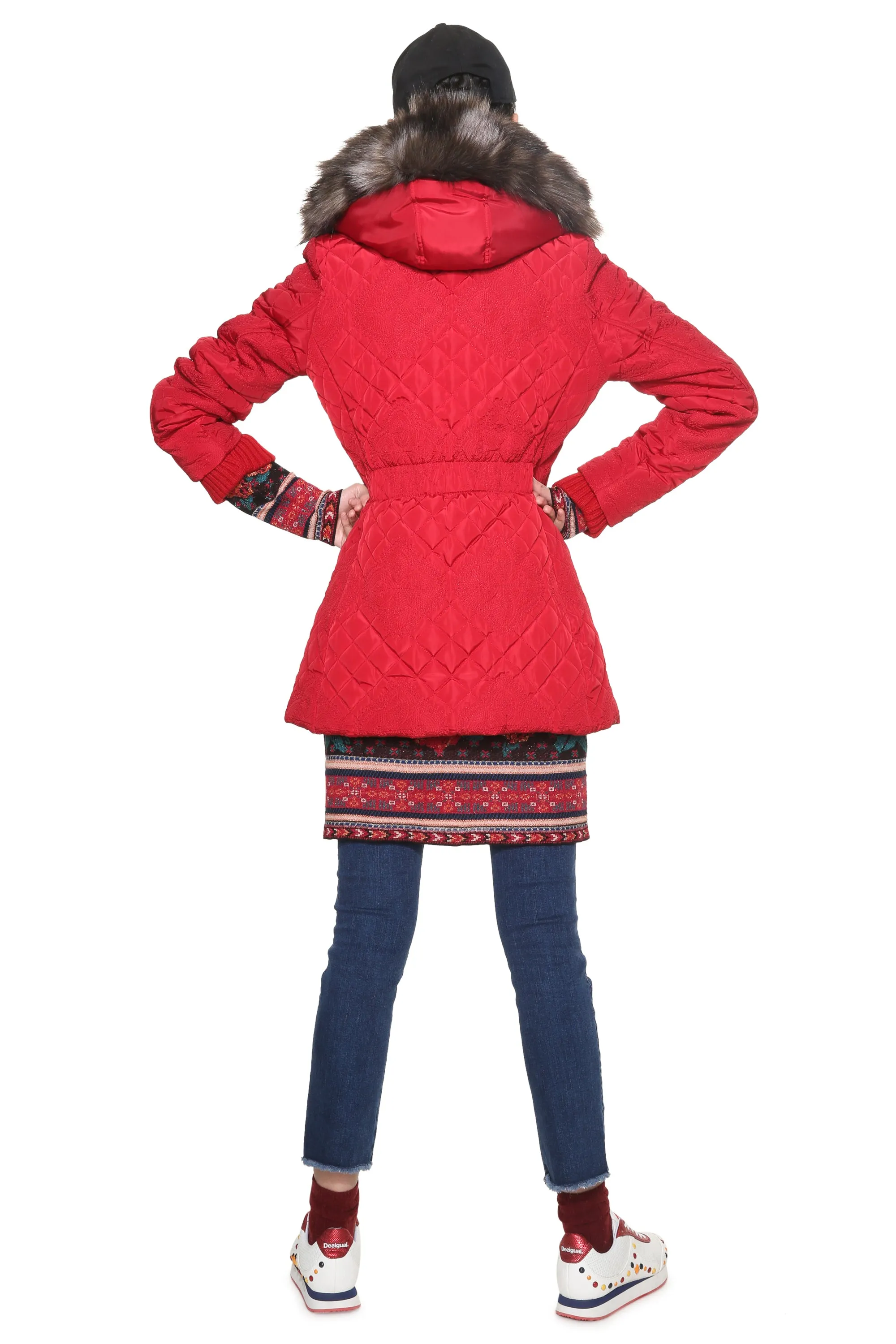 Maca Padded Quilted Coat Jacket Desigual Style 18WWEW30