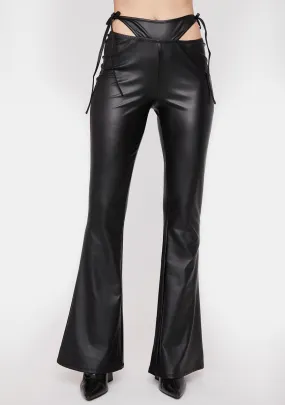 Make It Count Vegan Leather Flares