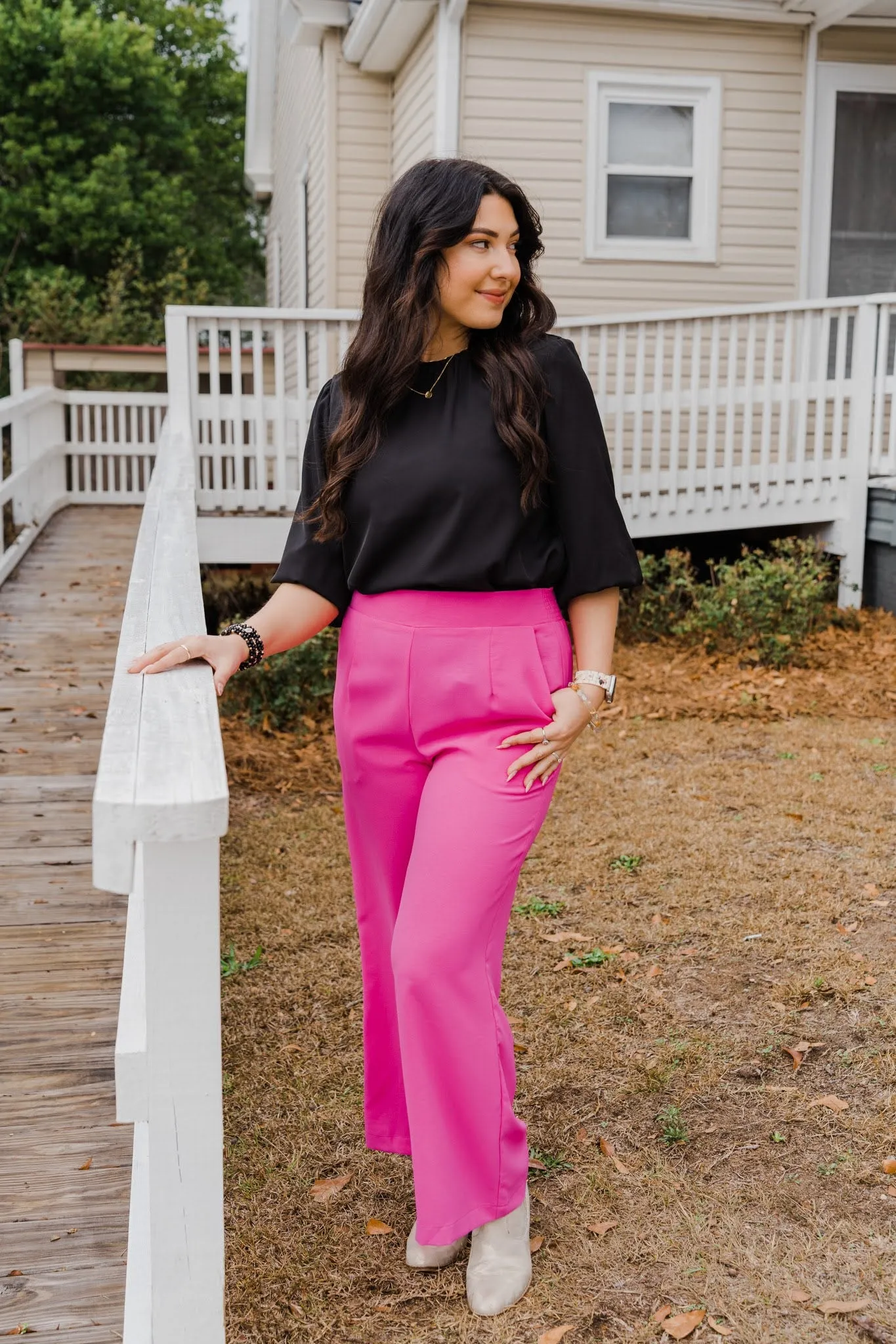 Making Big Plans Flared Leg Pants
