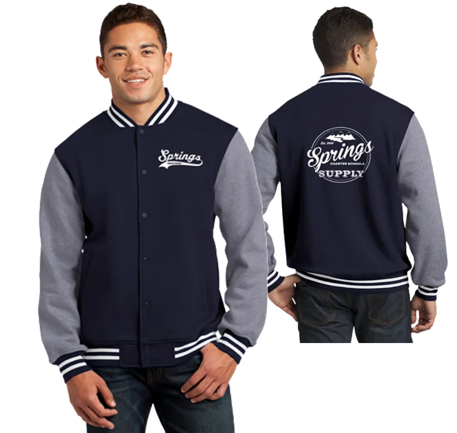 Mens Fleece Letterman Jacket