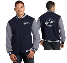Mens Fleece Letterman Jacket