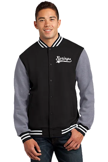 Mens Fleece Letterman Jacket