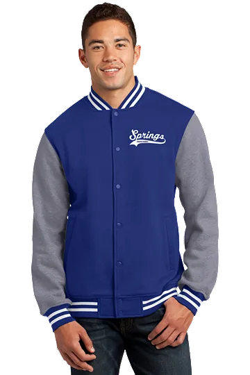 Mens Fleece Letterman Jacket