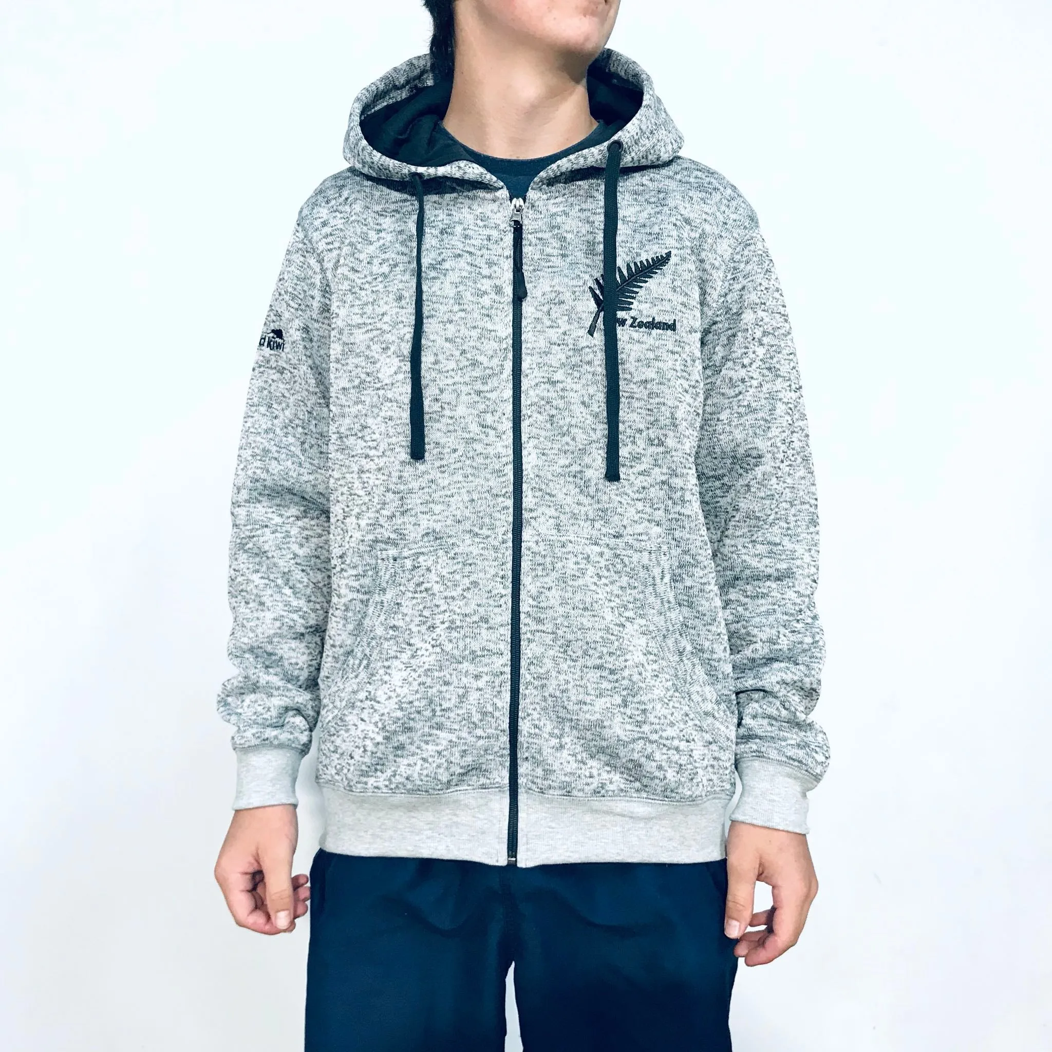 Mens New Zealand Hoodie - Silver Fern