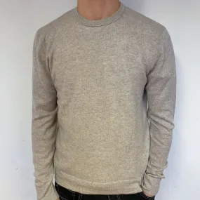 Men’s Smoke Grey Cashmere Crew Neck Jumper Medium