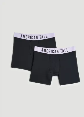 Men's Tall Original Boxer Briefs in Black | 2-Pack