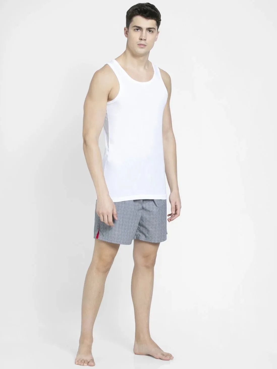 Men's White Basic Undershirt