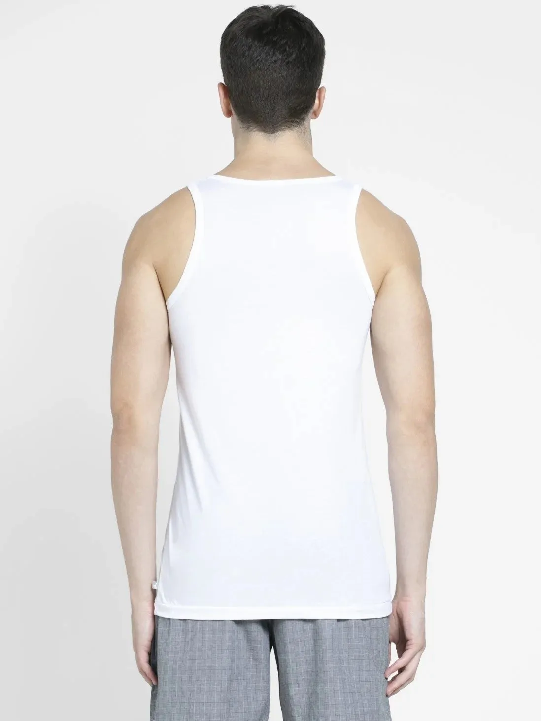 Men's White Basic Undershirt