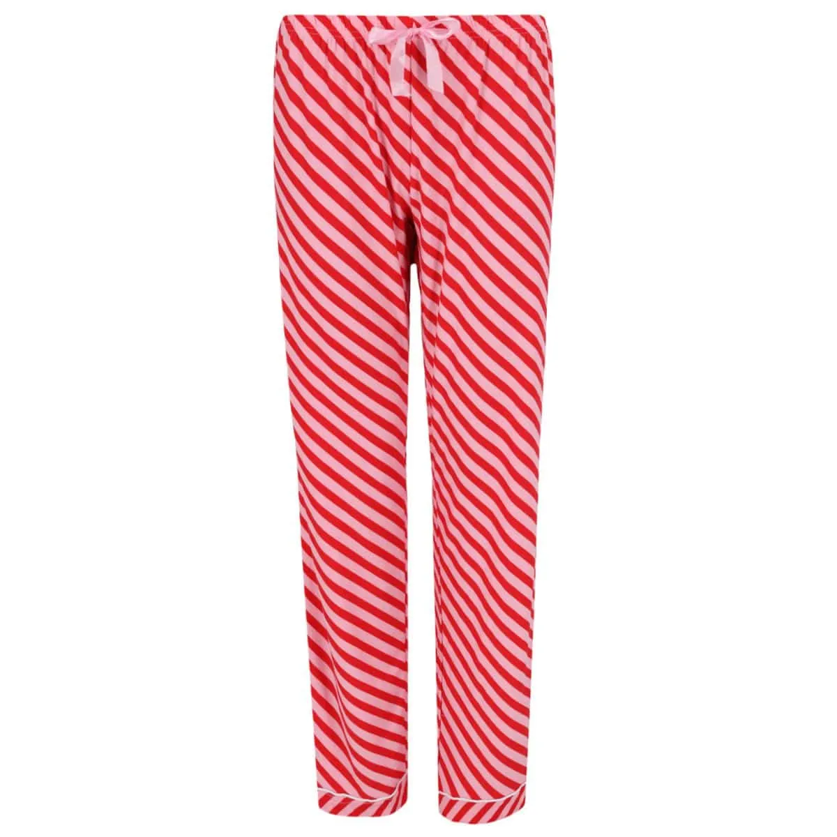 Mentally Exhausted Women's Candy Cane Stripe Pajama Set with Eye Mask