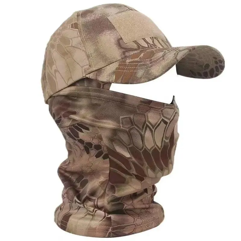 Military Hood Tactical Army Baseball Caps for Men Women Summer Snapback Sun Hats Outdoor Camouflage Balaclava Half Ski Mask