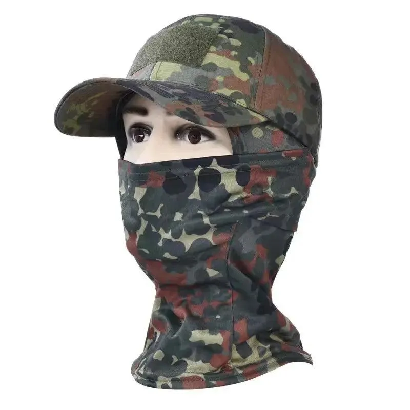 Military Hood Tactical Army Baseball Caps for Men Women Summer Snapback Sun Hats Outdoor Camouflage Balaclava Half Ski Mask