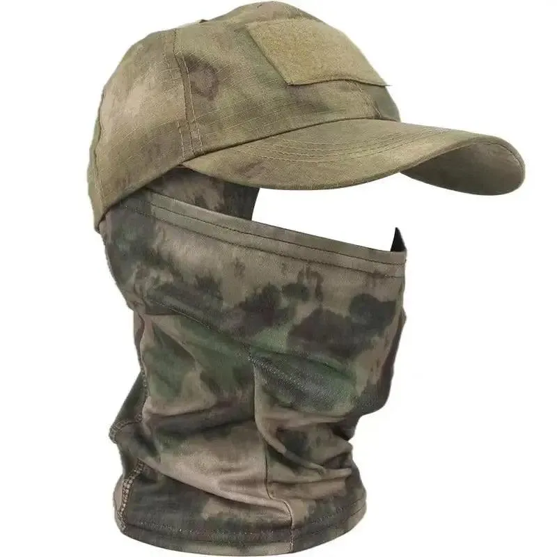 Military Hood Tactical Army Baseball Caps for Men Women Summer Snapback Sun Hats Outdoor Camouflage Balaclava Half Ski Mask