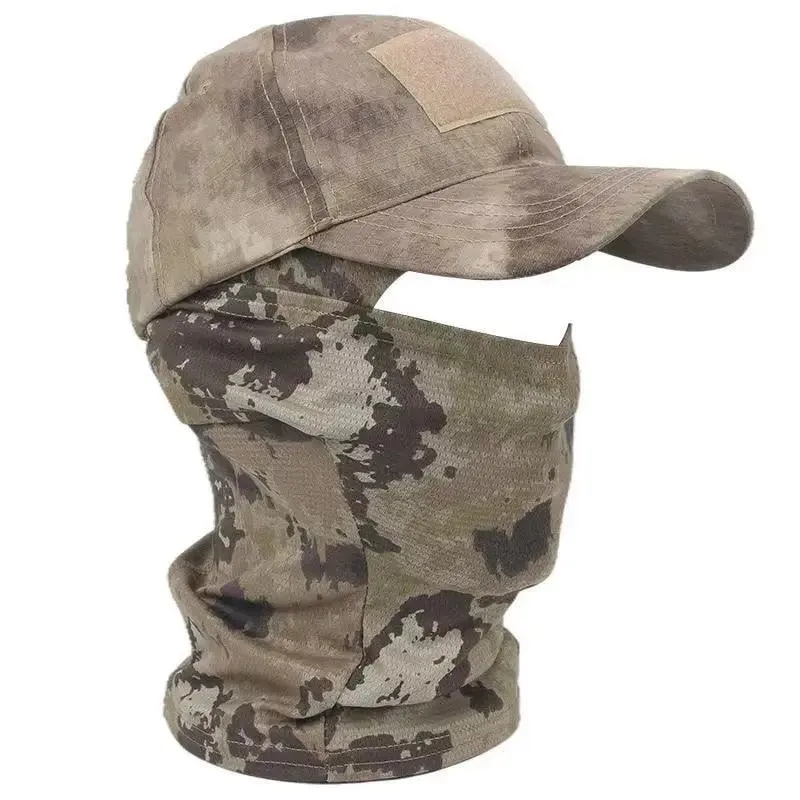 Military Hood Tactical Army Baseball Caps for Men Women Summer Snapback Sun Hats Outdoor Camouflage Balaclava Half Ski Mask