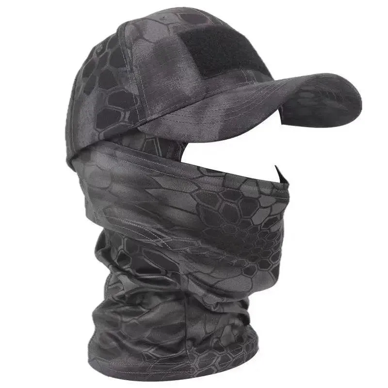 Military Hood Tactical Army Baseball Caps for Men Women Summer Snapback Sun Hats Outdoor Camouflage Balaclava Half Ski Mask