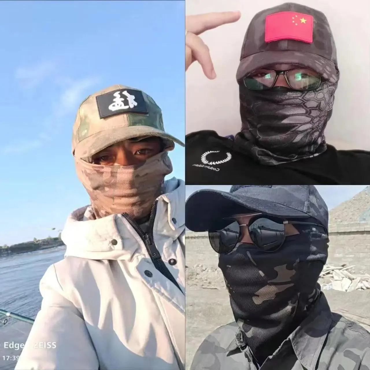 Military Hood Tactical Army Baseball Caps for Men Women Summer Snapback Sun Hats Outdoor Camouflage Balaclava Half Ski Mask