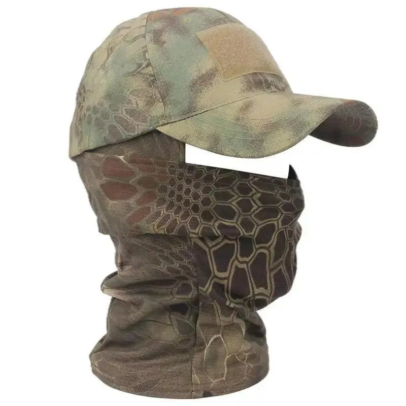 Military Hood Tactical Army Baseball Caps for Men Women Summer Snapback Sun Hats Outdoor Camouflage Balaclava Half Ski Mask