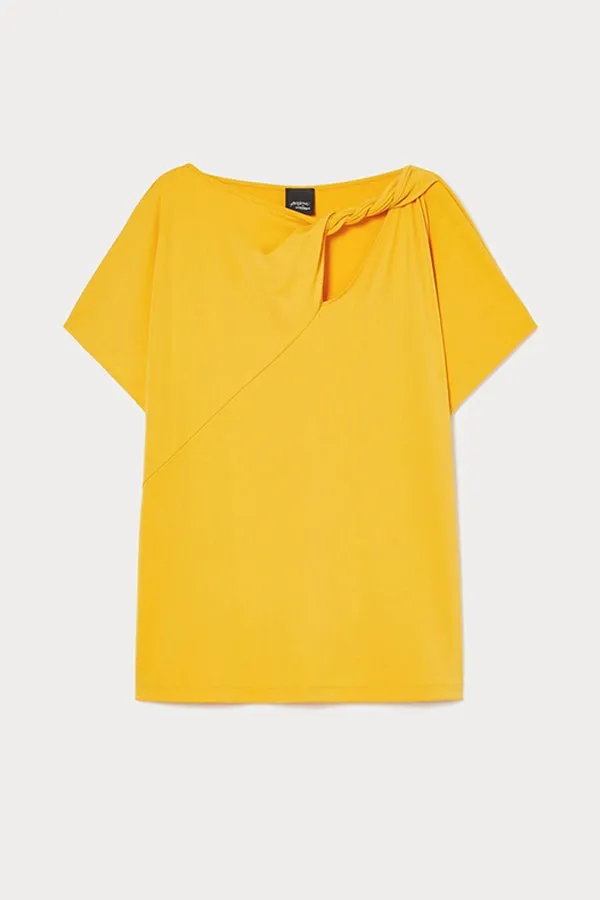 MINO YELLOW JERSEY CREPE T-SHIRT