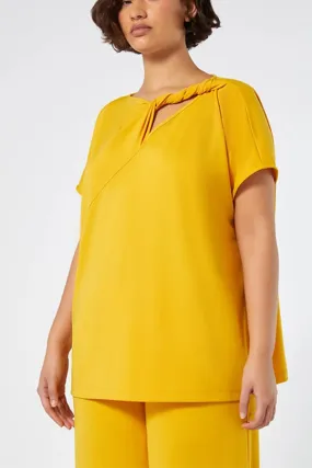 MINO YELLOW JERSEY CREPE T-SHIRT