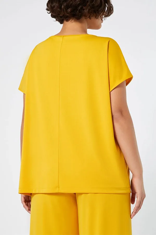 MINO YELLOW JERSEY CREPE T-SHIRT