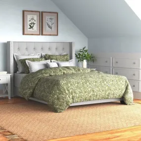 Modern GreyFaux Leatherette Standard Queen Size Bed
