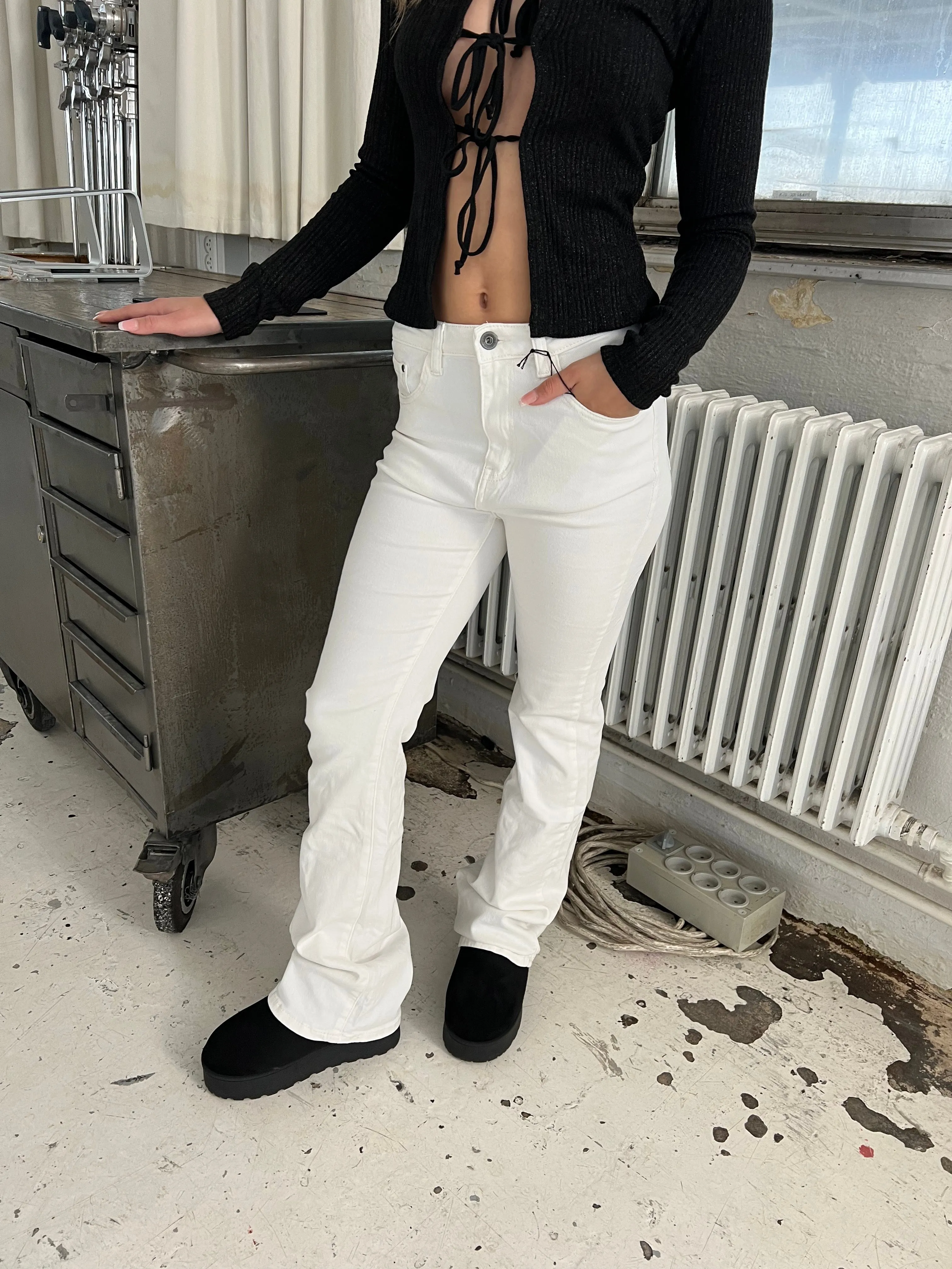 Morina bootcut jeans - White