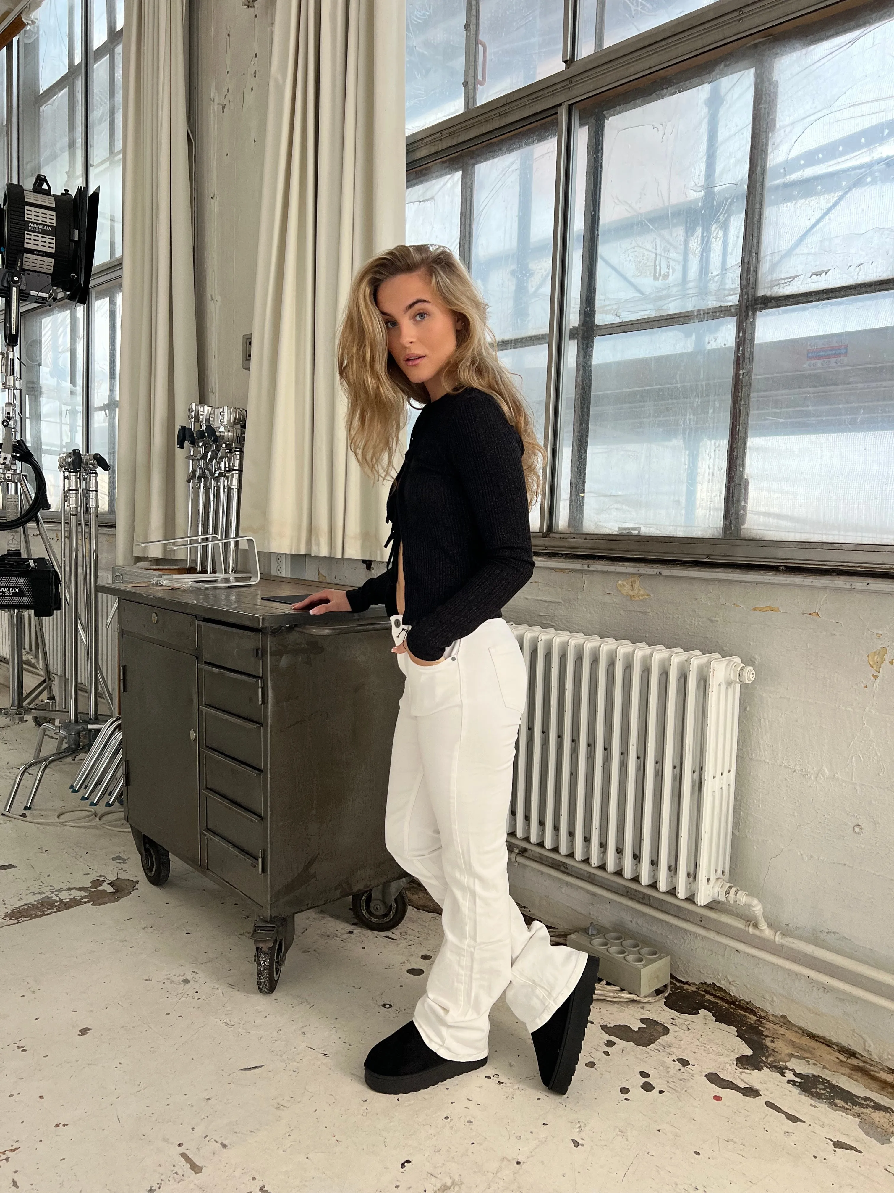 Morina bootcut jeans - White