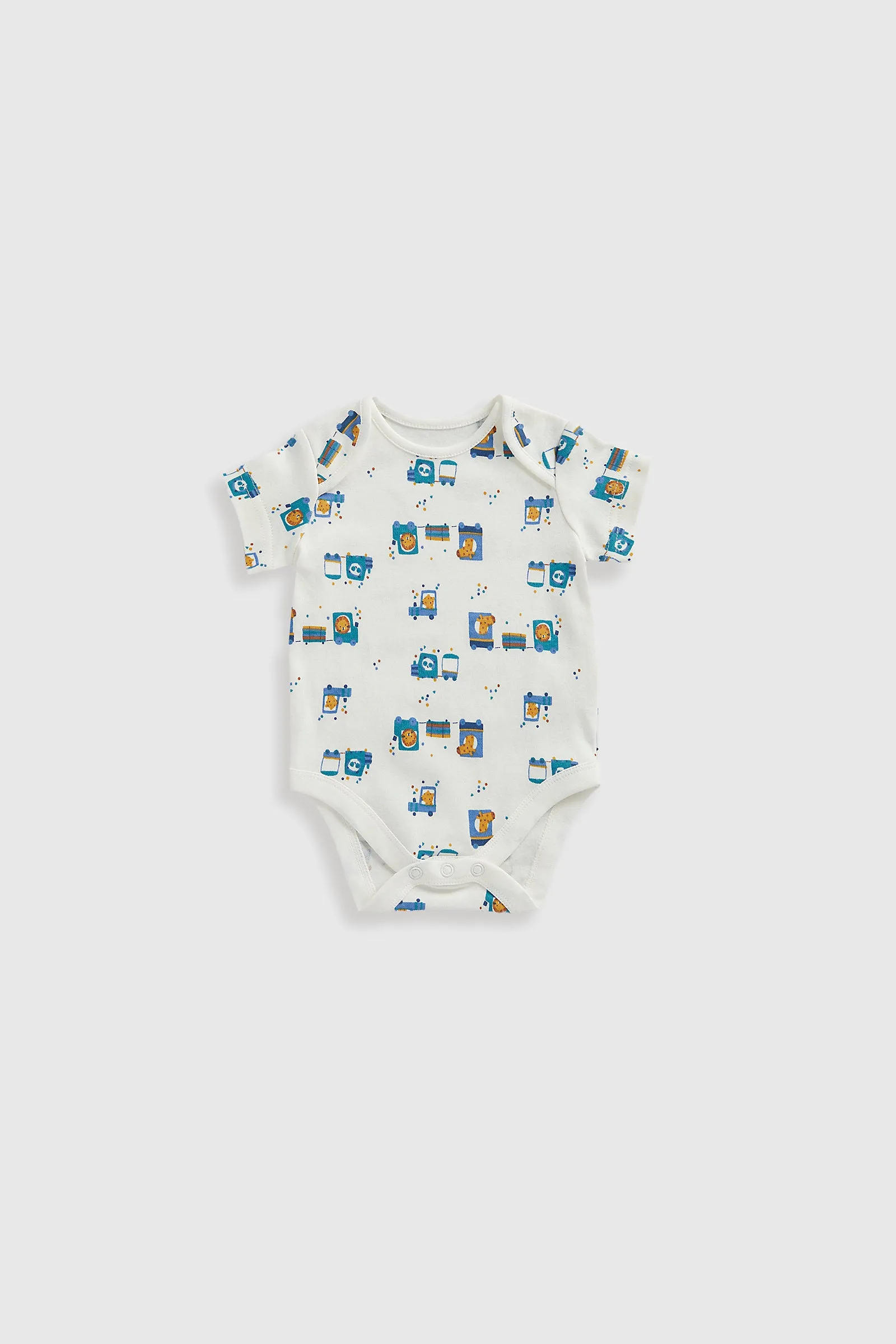 Mothercare Animal Transport Short-Sleeved Bodysuits - 5 Pack