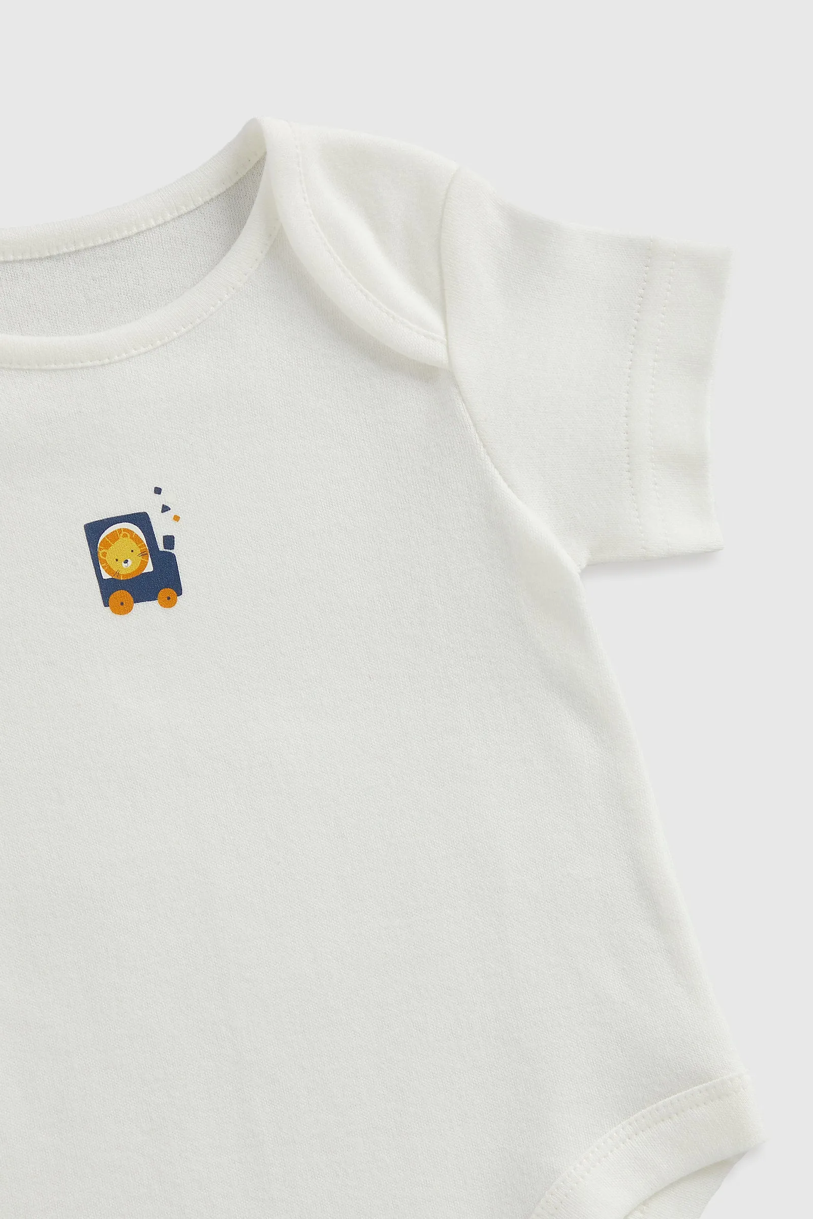 Mothercare Animal Transport Short-Sleeved Bodysuits - 5 Pack