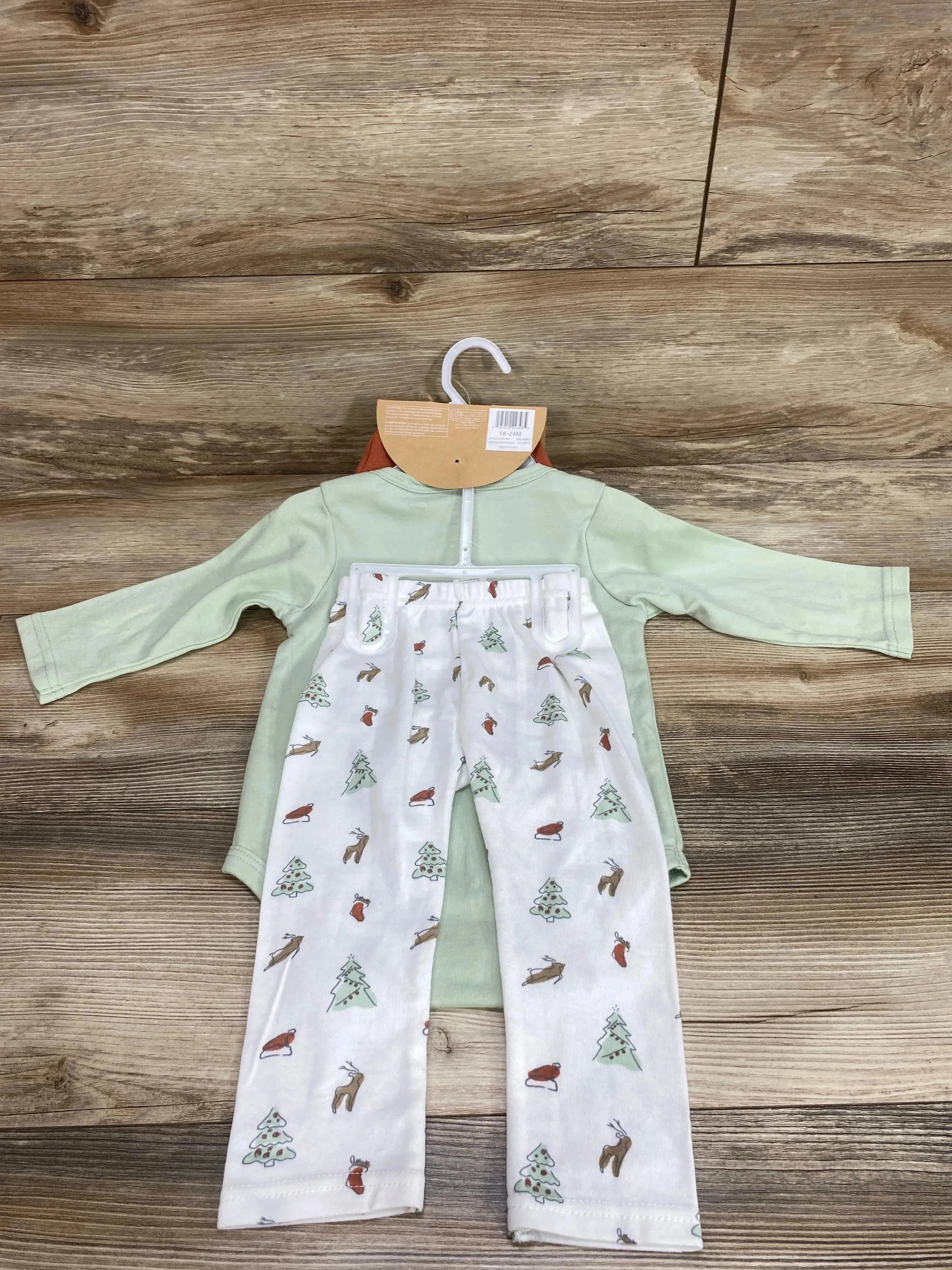 NEW Lila & Jack 3pc Don't Stop Believing Bodysuit Set Green sz 18-24m