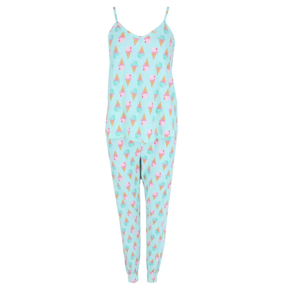 Not a Morning Person Women's Plus Size Ice Cream Jogger PJ Set