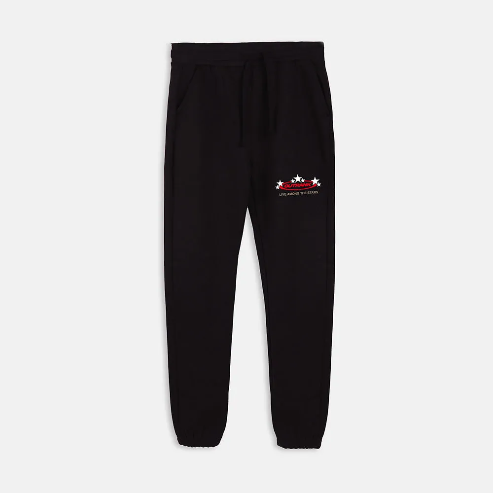 Outrank Sweatpants - Among The Stars Embroidered - Black