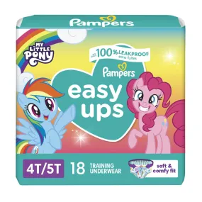 Pampers Easy Ups Training Underwear Girls, 4T-5T, 18 Count