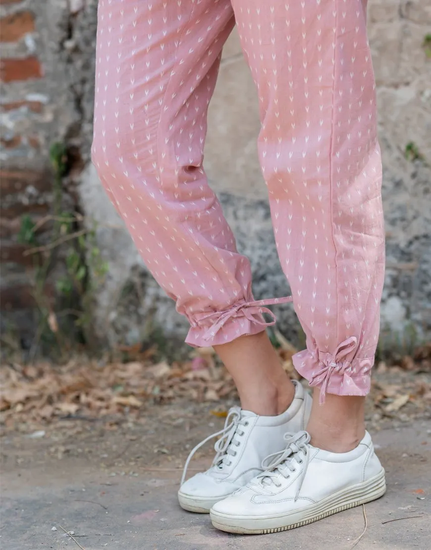 Pastel Pink Weave Co-ord Set