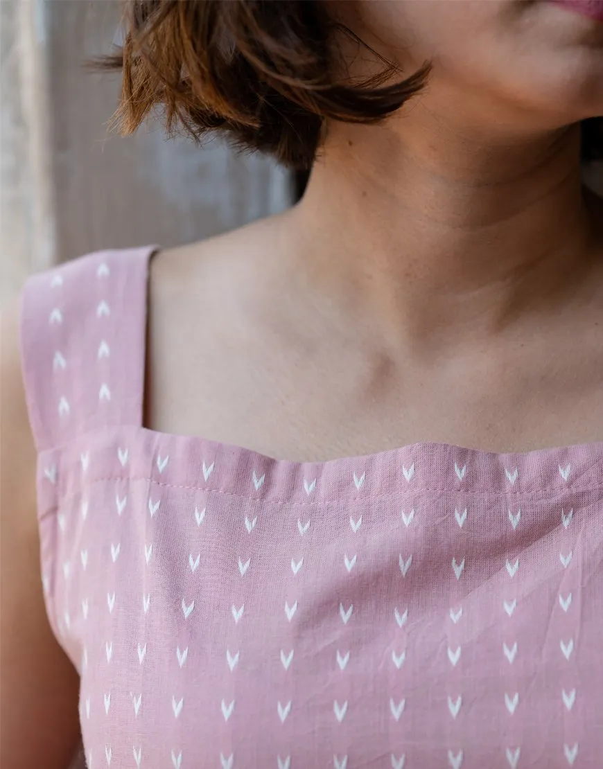 Pastel Pink Weave Co-ord Set