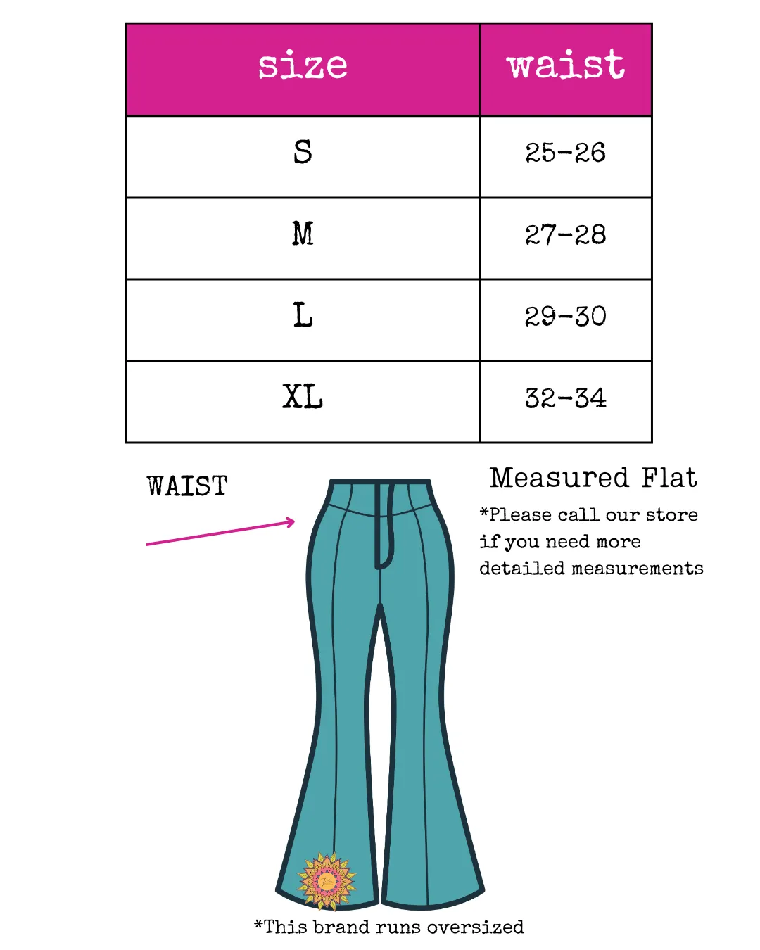Pink Flower Jeans