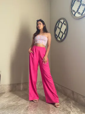 Pink Satin Pants