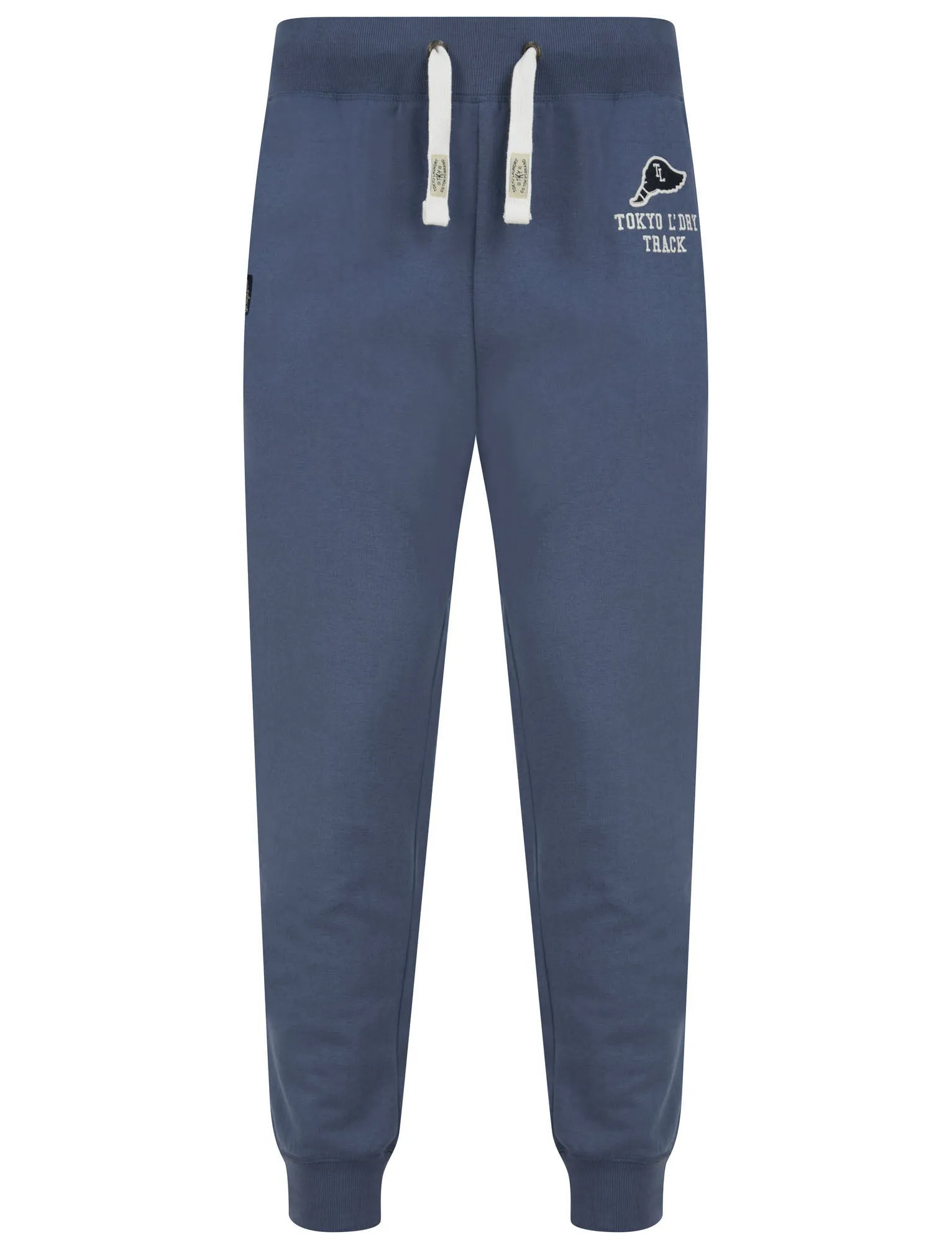 Pollow Brushback Fleece Cuffed Joggers in Vintage Indigo - Tokyo Laundry