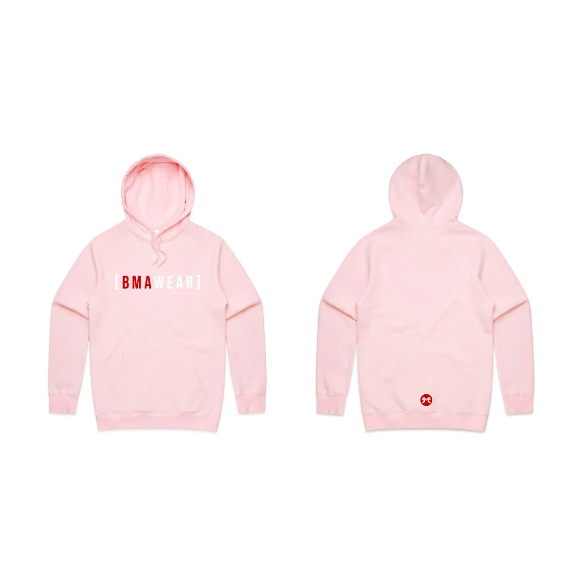 "BMA WEAR" PULLOVER HOODIE (PINK)