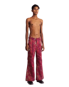 "TANGERINE" JACQUARD WOVEN TROUSERS